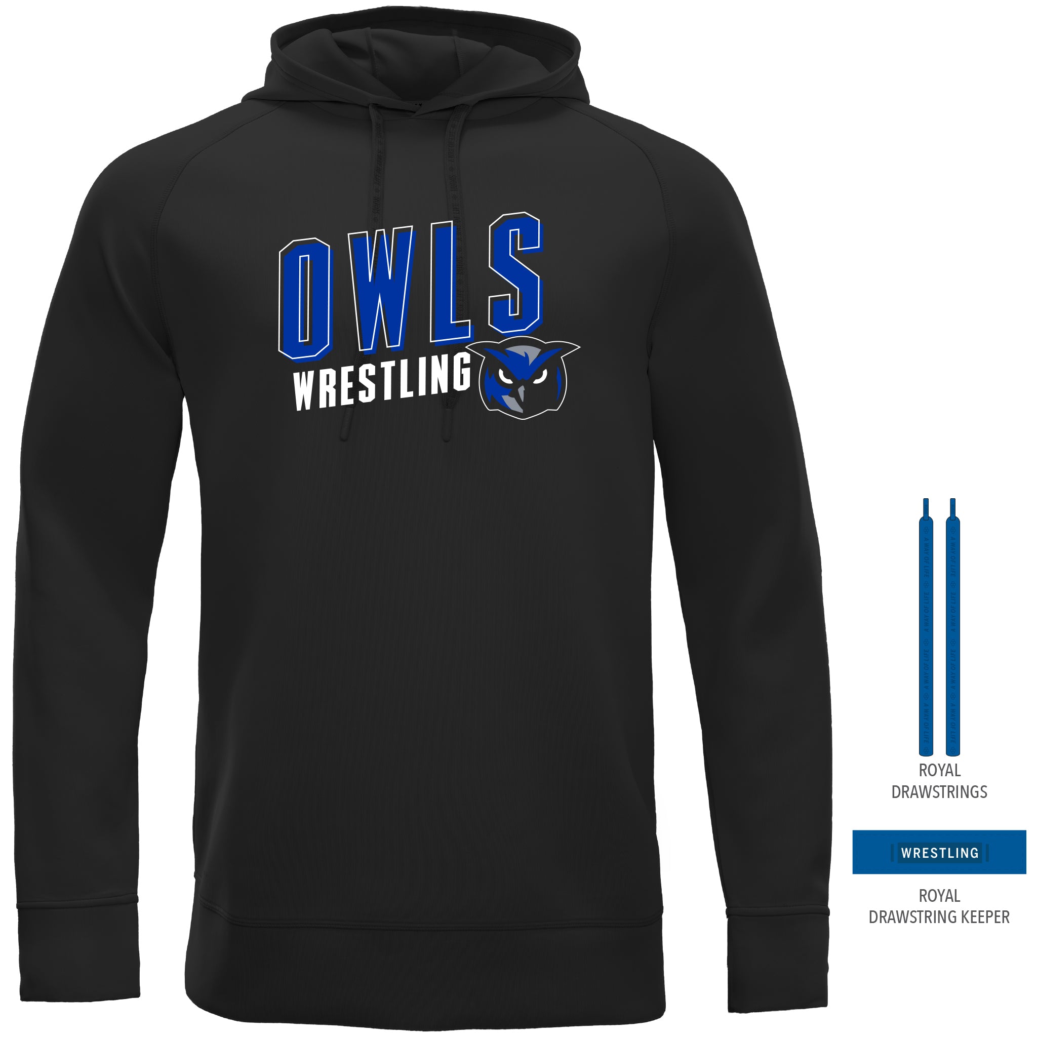 Cool Touch Hoodie Unisex Owl s Youth Wrestling Team Store RUDIS