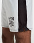 These athletic shorts feature a dynamic design with a bold black and white color scheme and an inspiring graphic message