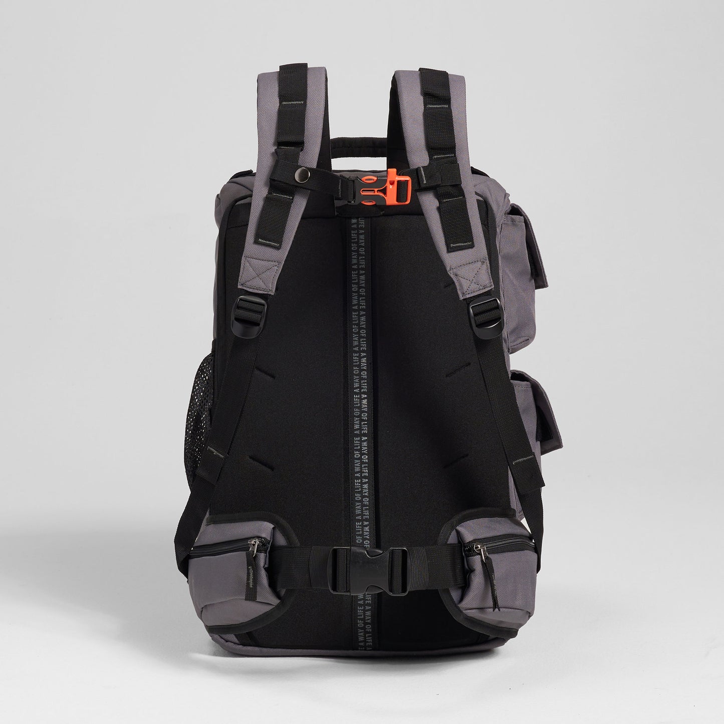 A sleek and modern black backpack features adjustable straps multiple pockets and a sturdy design suitable for outdoor activities or daily use