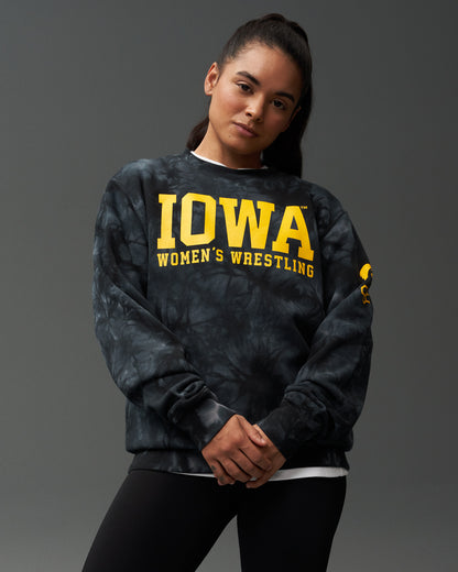 Iowa Women's Wrestling Tie-Dye Crewneck