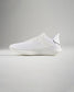 A stylish white athletic shoe showcasing a breathable mesh upper and a sleek design ideal for running and casual wear