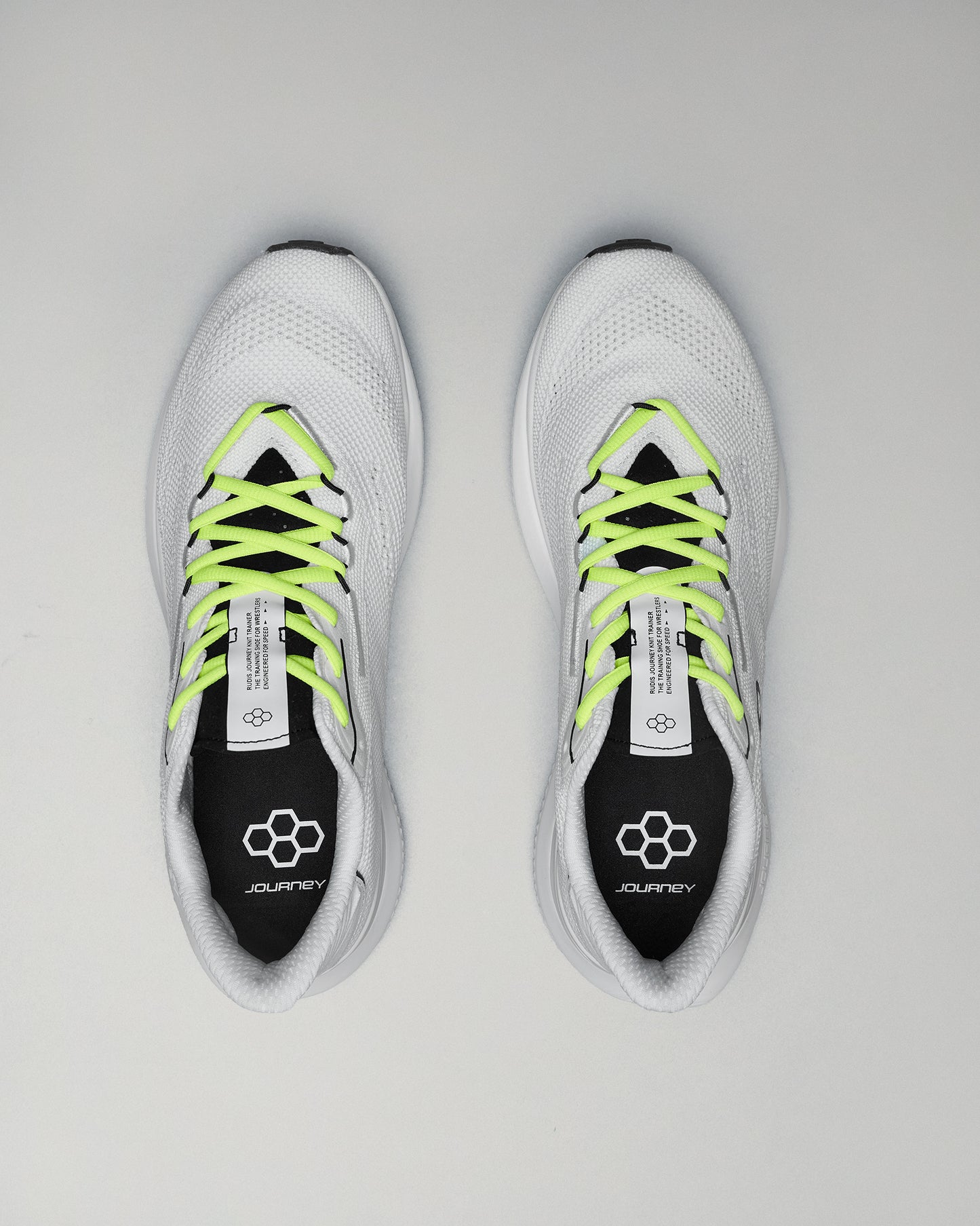 Chaussures d'entraînement pour adultes RUDIS Journey Knit - Blanc/Fluo