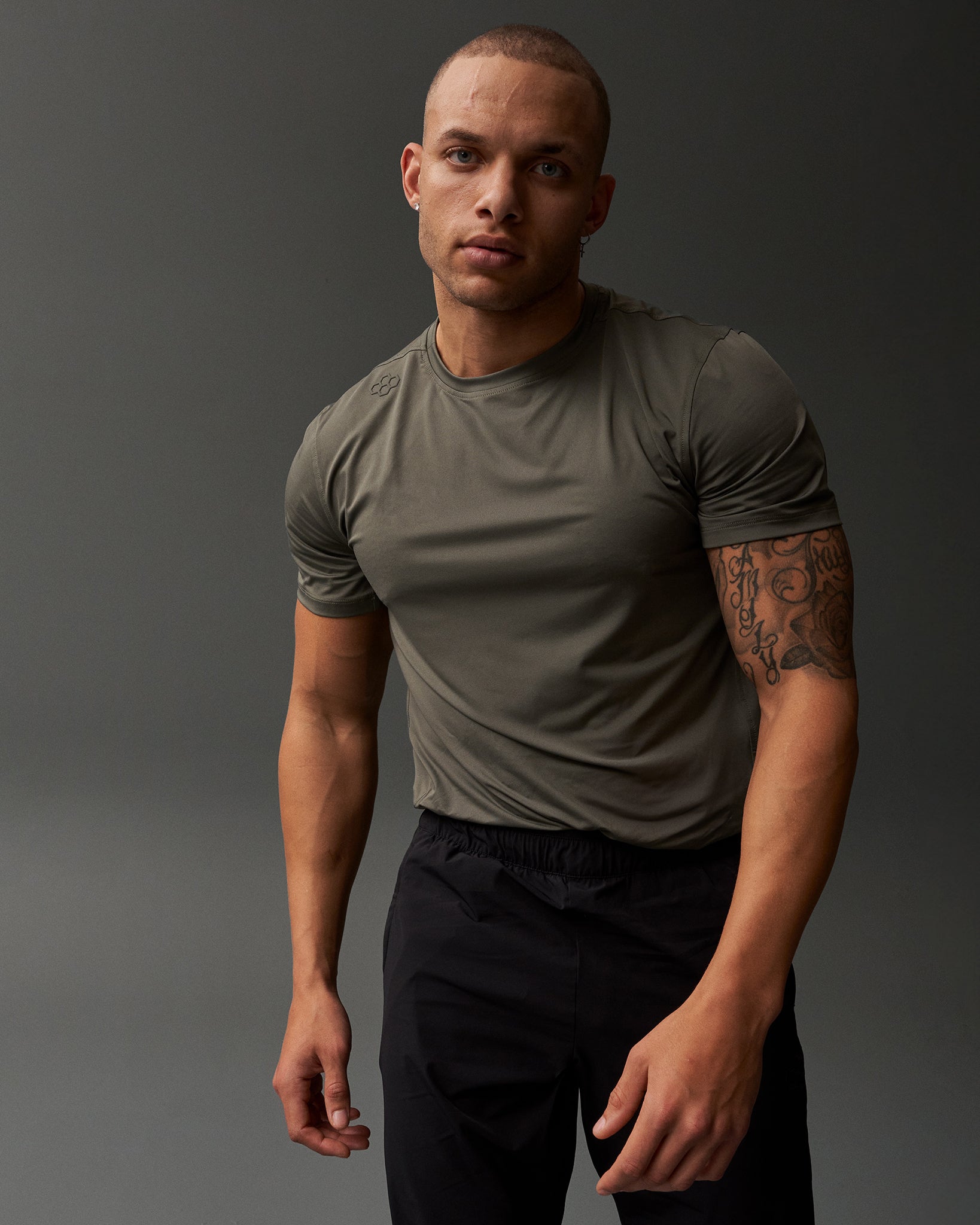 RUDIS Performance Stretch T-Shirt - Dark Olive - Move Fearlessly | RUDIS