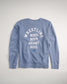 A blue sweatshirt featuring the words WRESTLING MIND BODY HEART SOUL in bold white letters showcasing an athletic theme ideal for wrestling enthusiasts