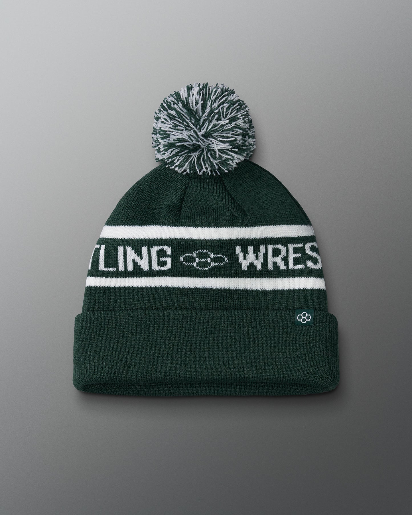 RUDIS Two Tone Pom Beanie - Green/White