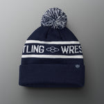 RUDIS Two Tone Pom Beanie - Navy/White