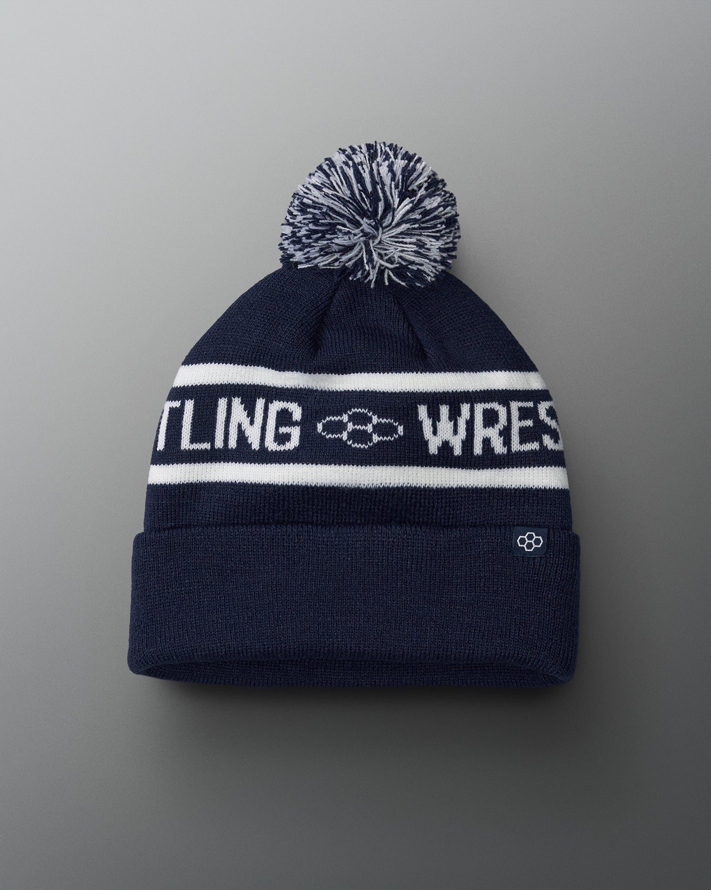 RUDIS Two Tone Pom Beanie - Navy/White