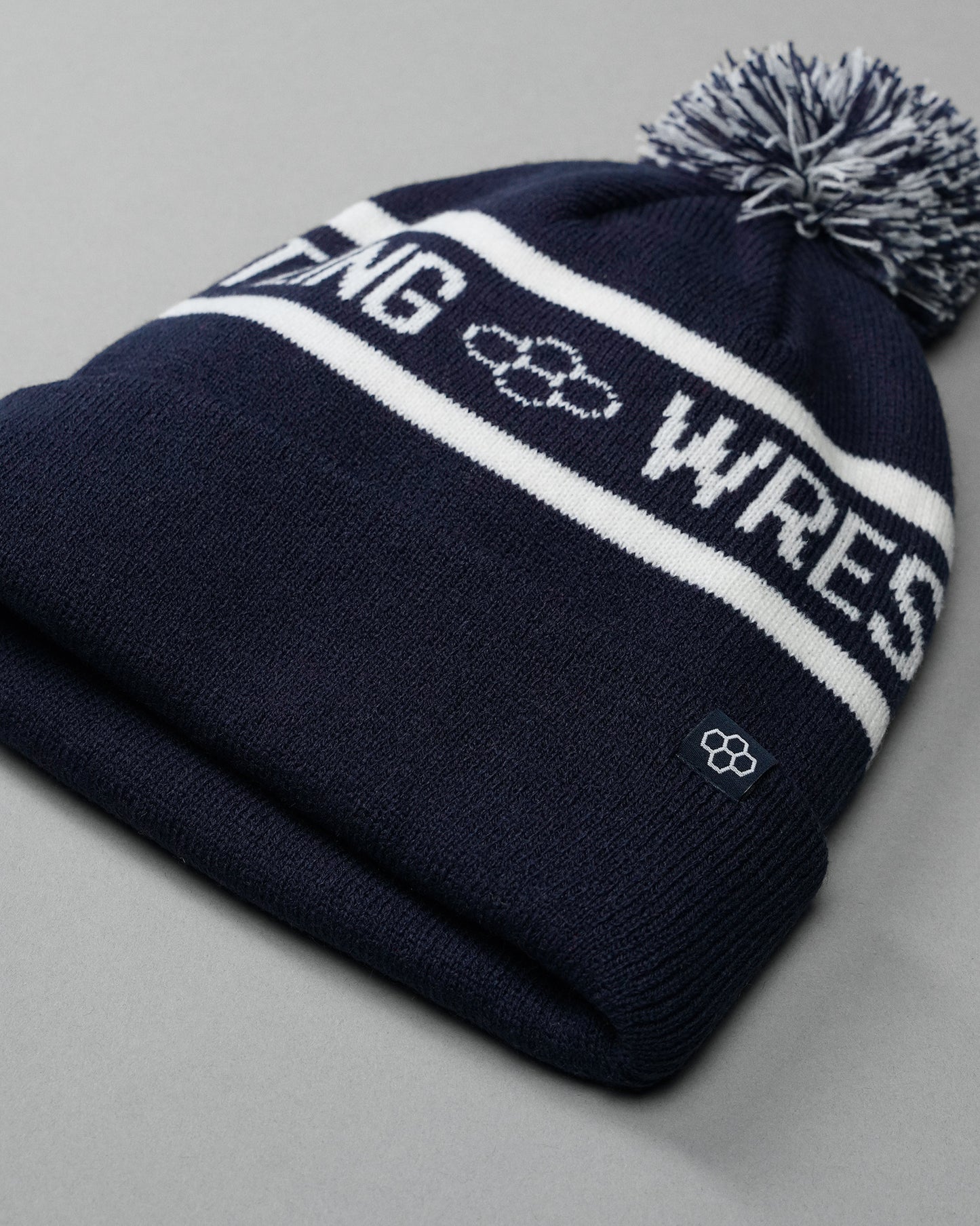 RUDIS Two Tone Pom Beanie - Navy/White