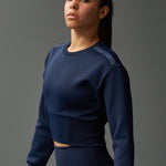 COOL-FEEL Women's Fitted Crew - Navy