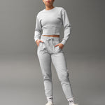 COOL-FEEL Women's Fitted Crew - Lunar Gray