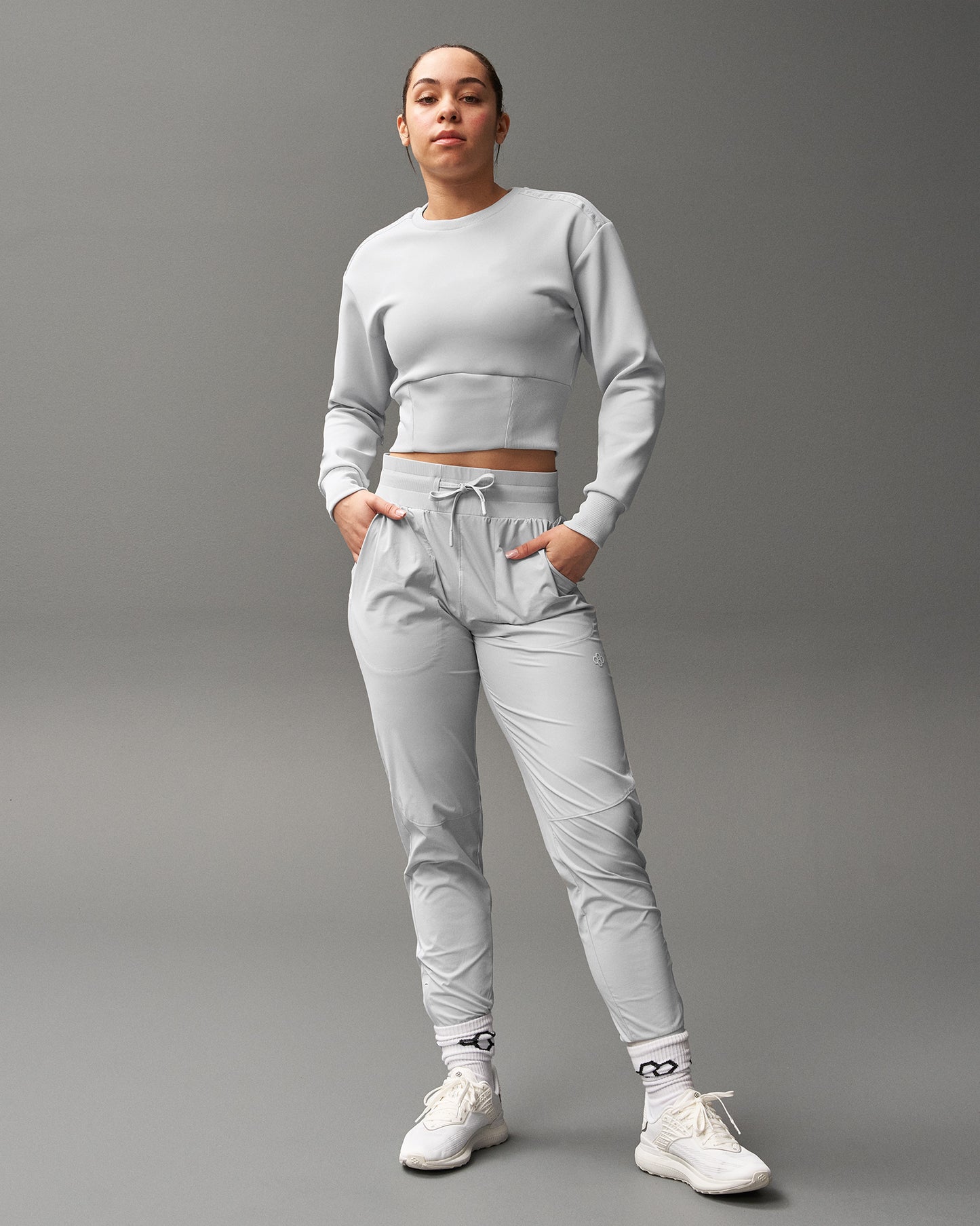 COOL-FEEL Women's Fitted Crew - Lunar Gray