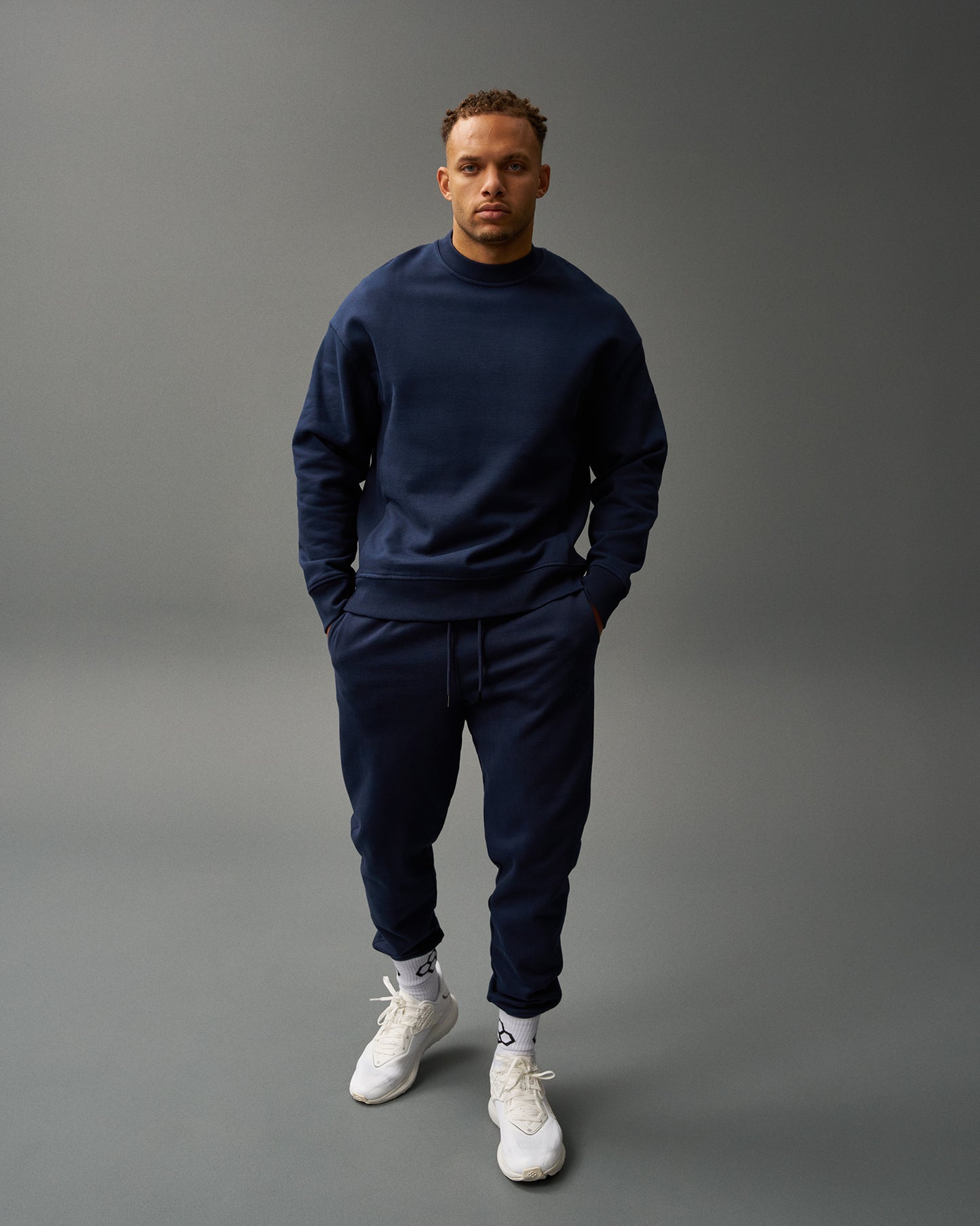 RUDIS Titan Heavyweight Fleece Crewneck - Navy