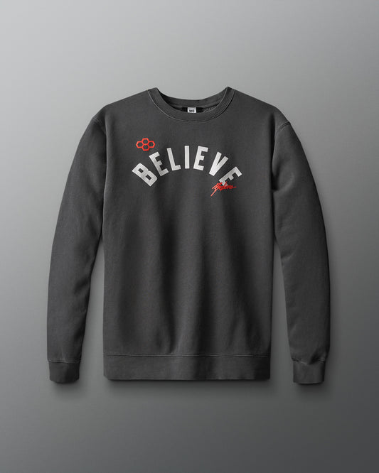 Believe Stacked Crewneck