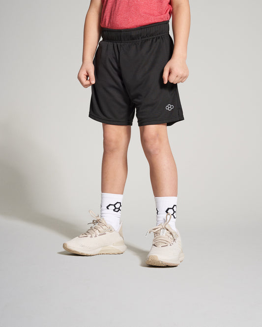 Short en maille pour jeunes RUDIS 6" - Noir