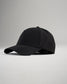 A sleek black cap with a curved brim and a minimalistic design perfect for casual wear or outdoor activities