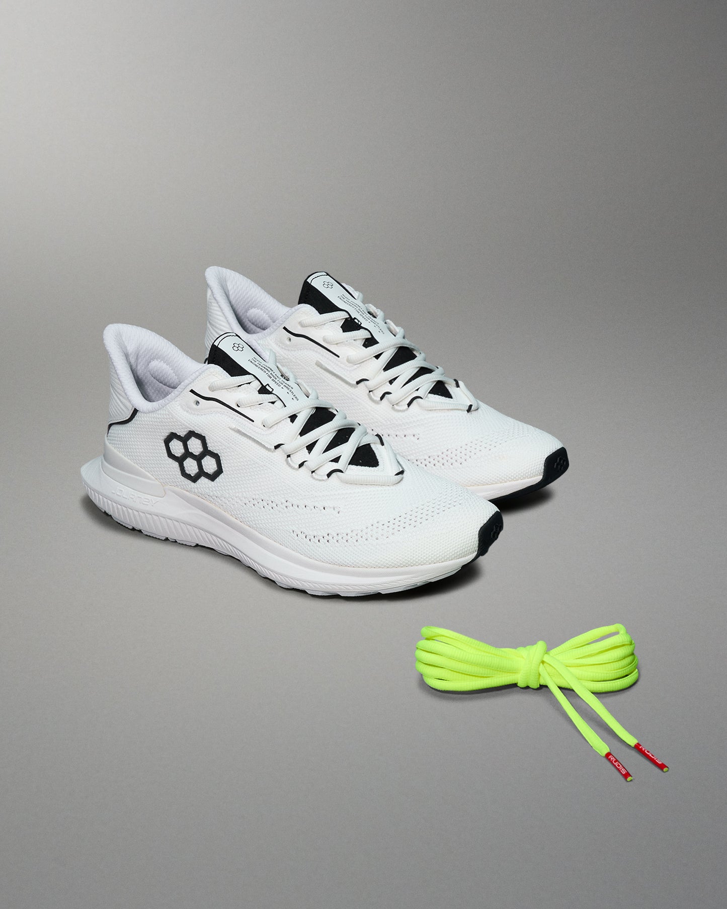 Chaussures d'entraînement pour adultes RUDIS Journey Knit - Blanc/Fluo