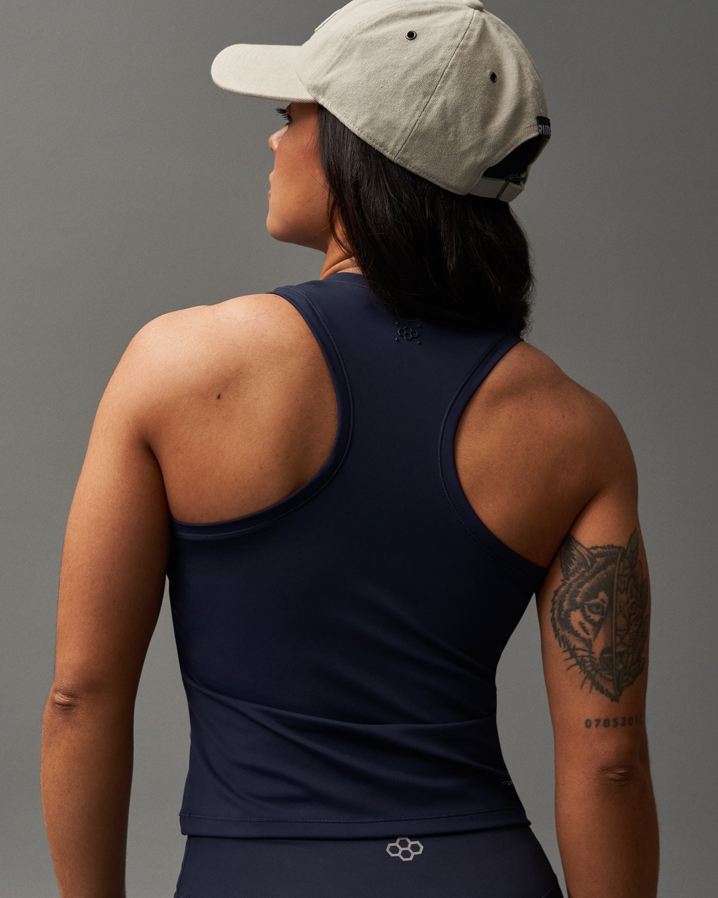 COOL-FEEL Women's Crop Tank Top - Navy