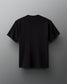 A minimalistic black t-shirt is shown from the back, featuring the 'RUDIS' label at the collar, against a contrasting gradient gray background.