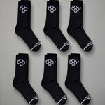 RUDIS Black Cushion Crew Socks (6 Pair)