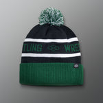 Wrestling Fold Over Beanie - Black/Green/White