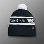 Wrestling Fold Over Beanie - Black/White