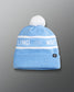 Wrestling Fold Over Beanie - Light Blue/White