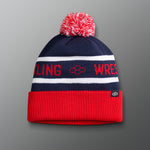 Wrestling Fold Over Beanie - Red/Navy/White