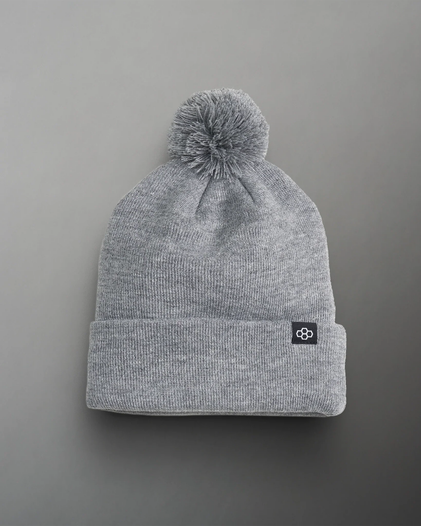 Team Pom Fold Over Beanie - Gray