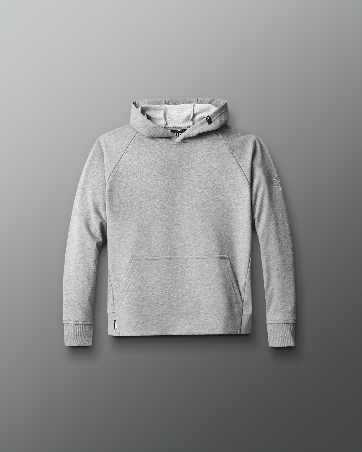 Sweat à capuche Rudis Elite Terry pour jeunes - Gris chiné athlétique