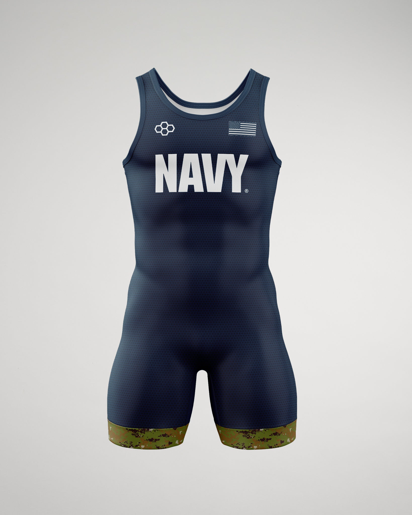 U.S. Navy Digital Woodland Youth Elite Wrestling Singlet RUDIS