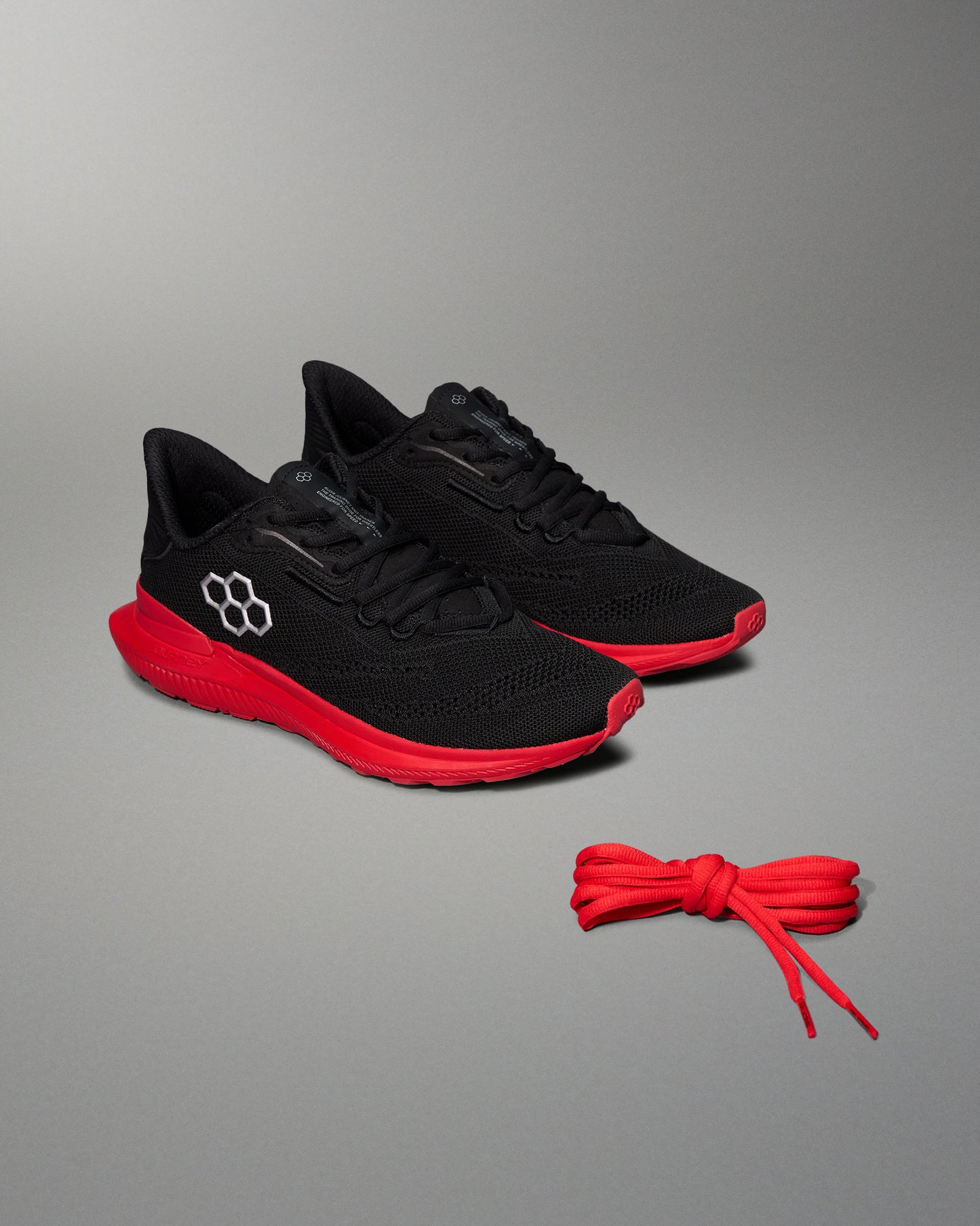 Chaussures d'entraînement pour adultes RUDIS Journey Knit - Noir/Rouge