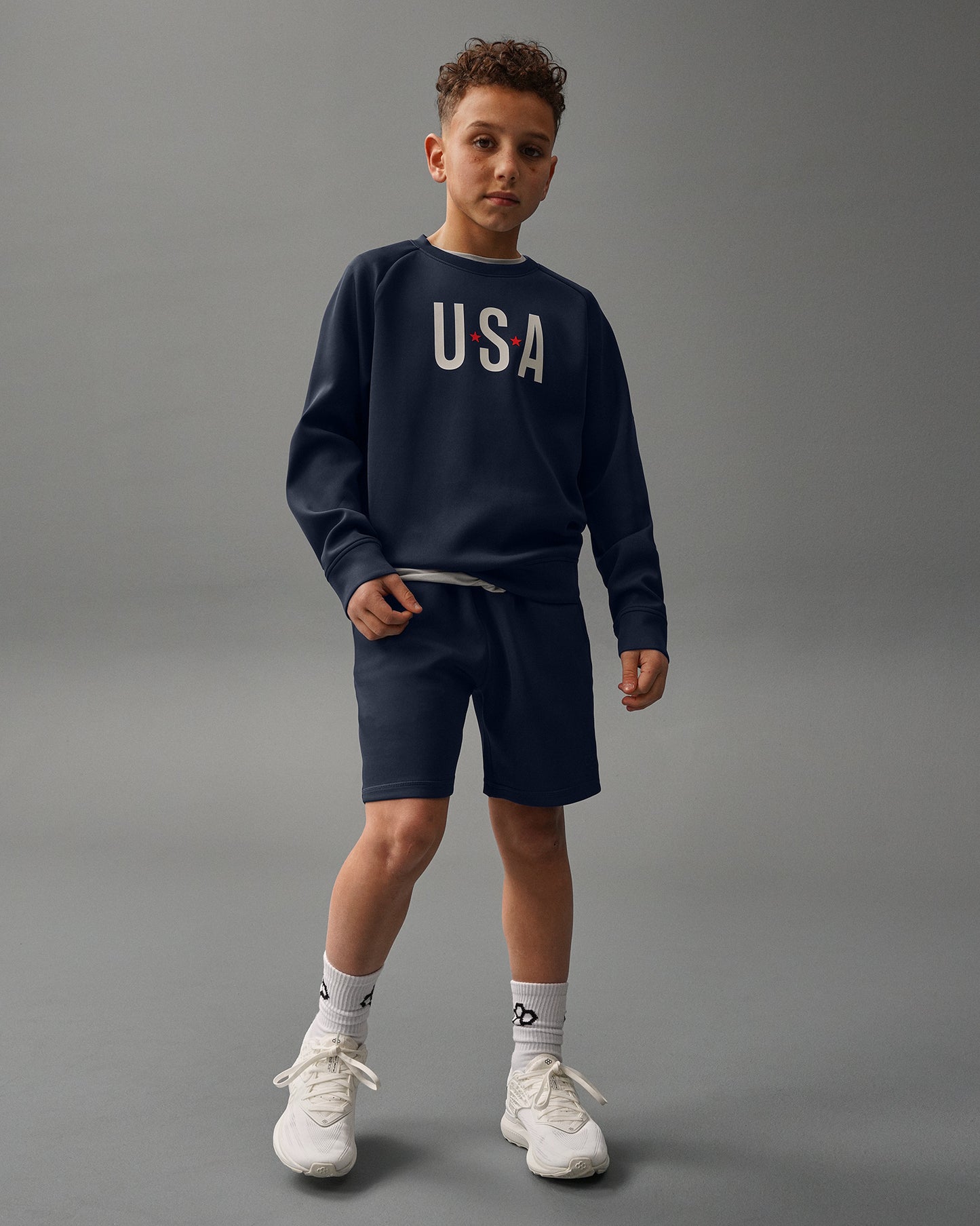 USA COOL-FEEL Youth Crewneck