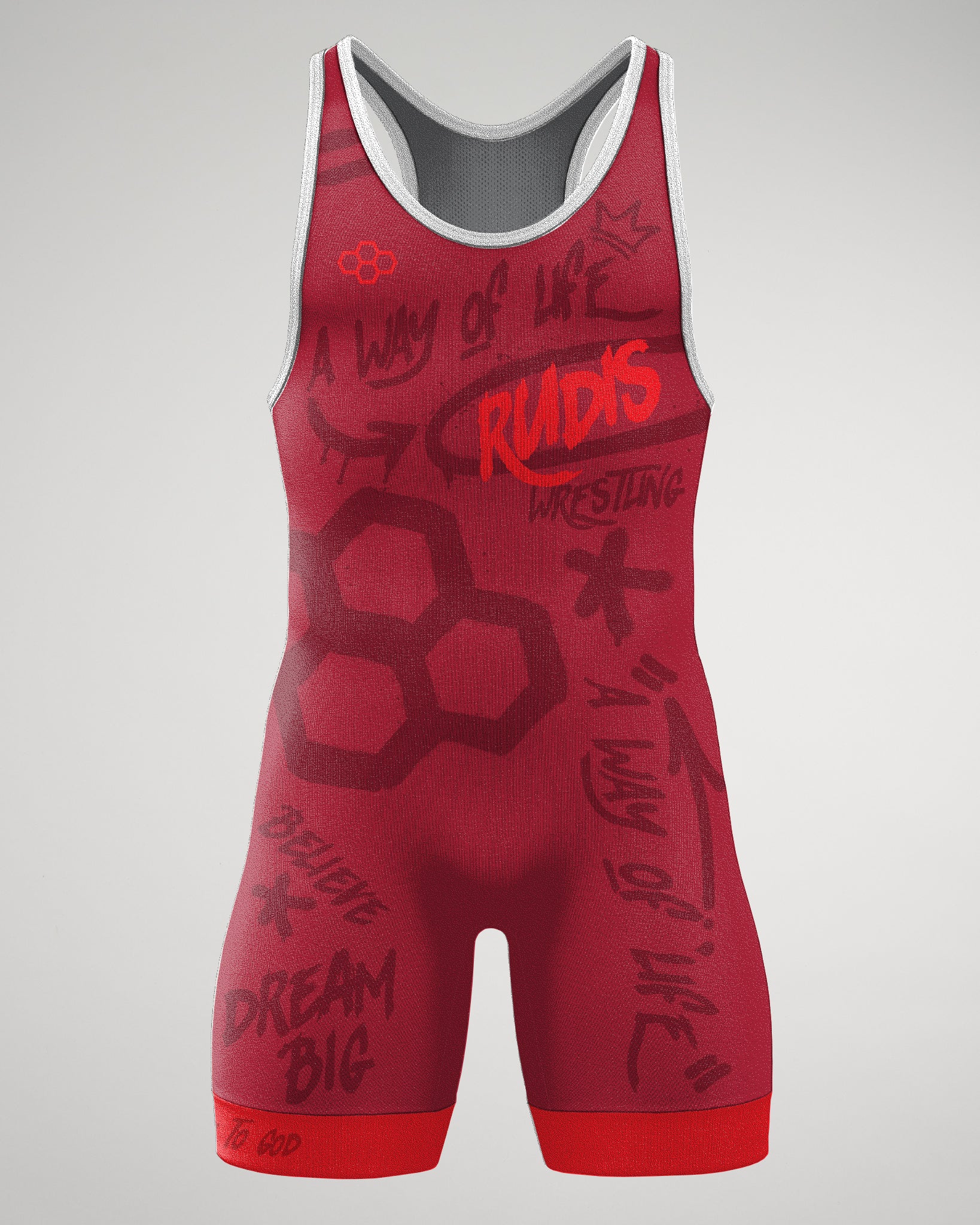 Elite SingletMen'sBo Bassett Singlet Red RUDIS